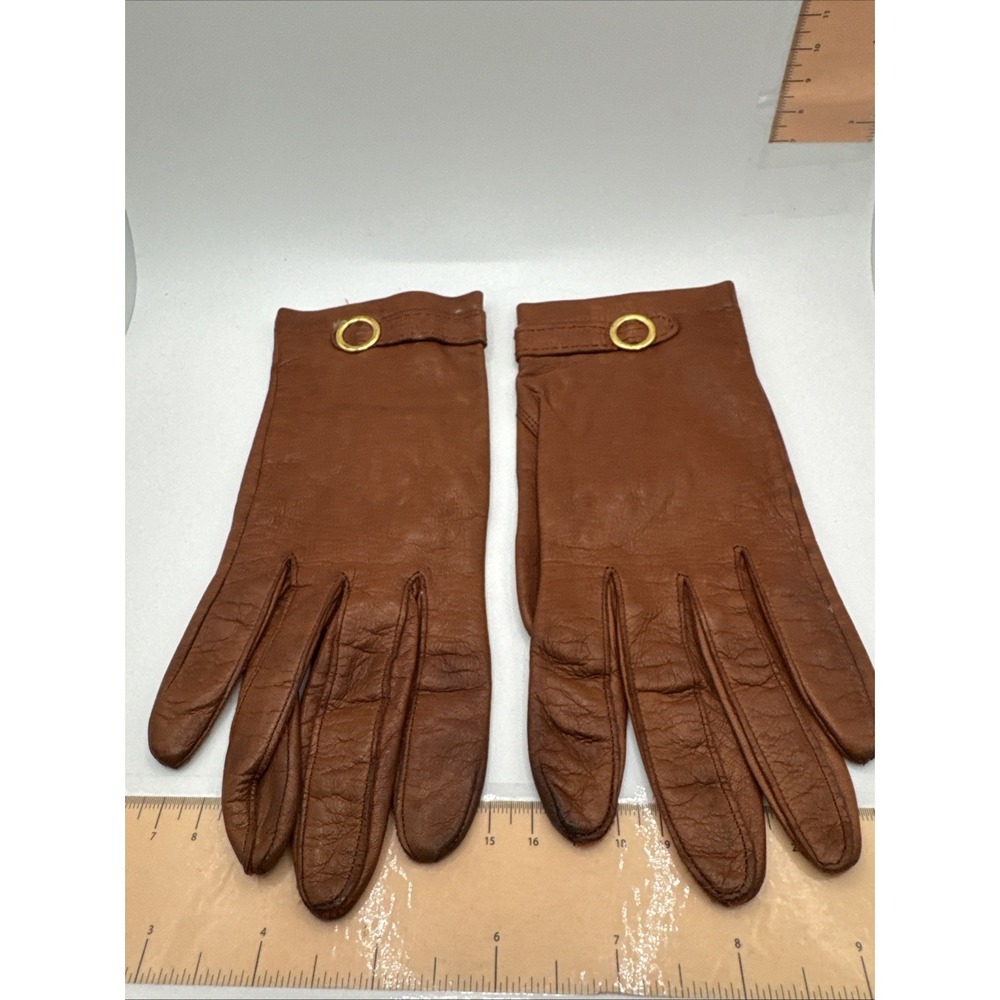 Vintage Brown‎ Giselle Gloves Size 6.5